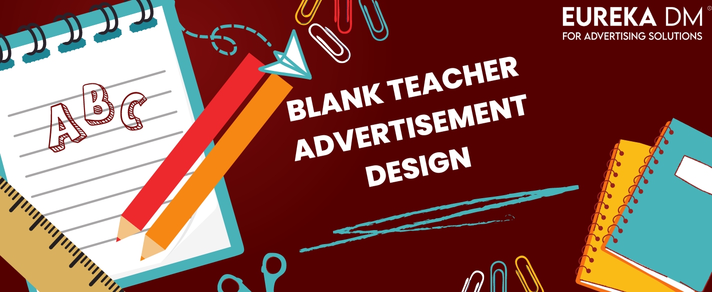 Blank teacher advertisement design